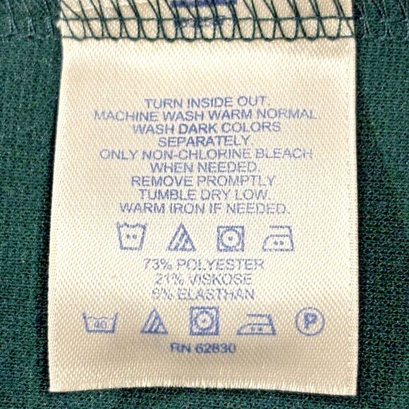 Lands’ End 1X (16W-18W) Green Sleeveless Dress, Round Pleated Neckline, NWOT - Picture 9 of 10